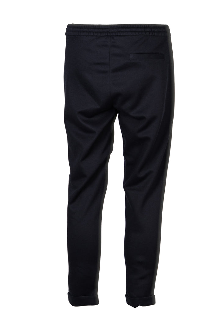 Pantalone jogger uomo Coveri Collection in texure piquet con coulisse e tasche con cerniera sui fianchi