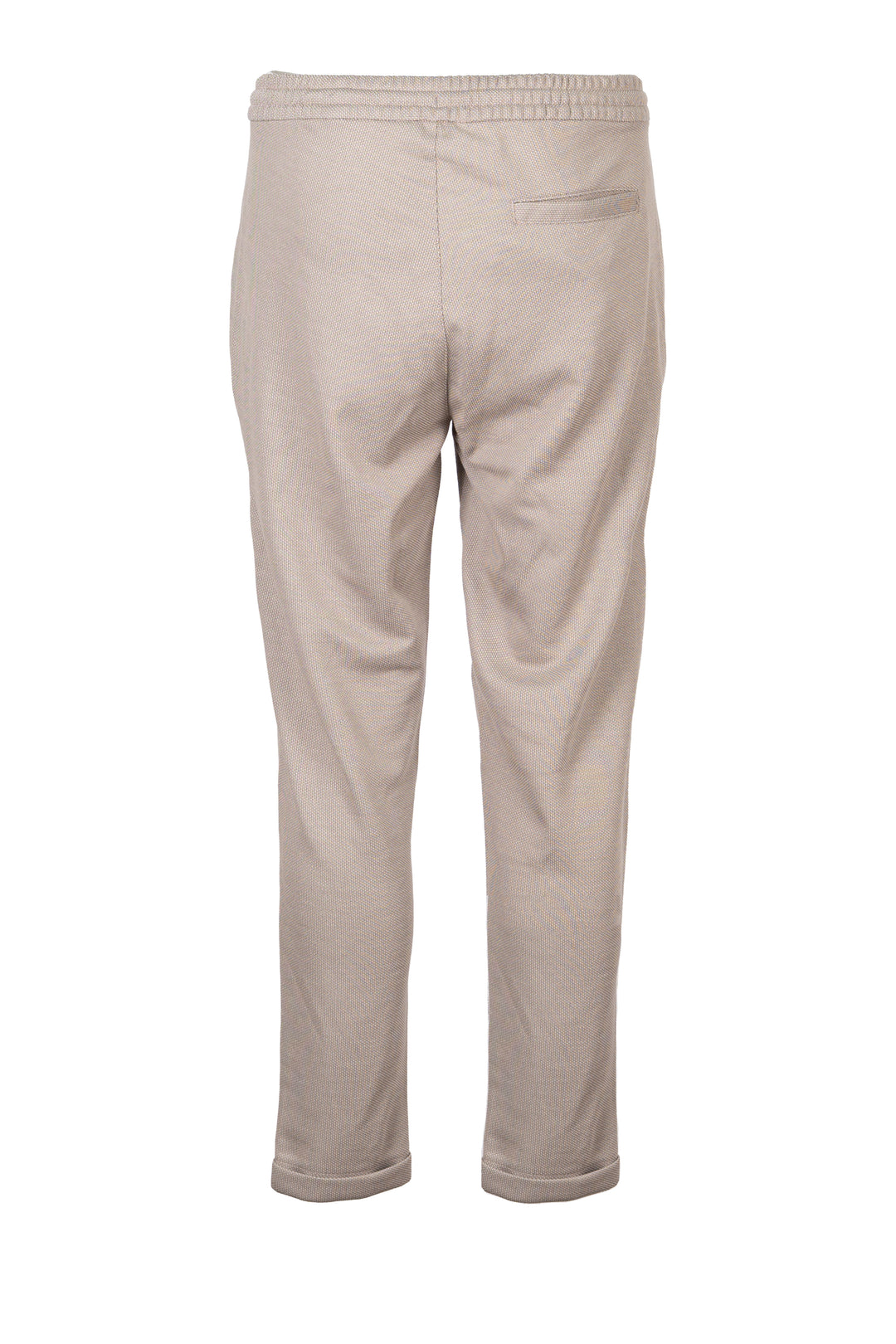 Pantalone jogger uomo Coveri Collection in texure piquet con coulisse e tasche con cerniera sui fianchi