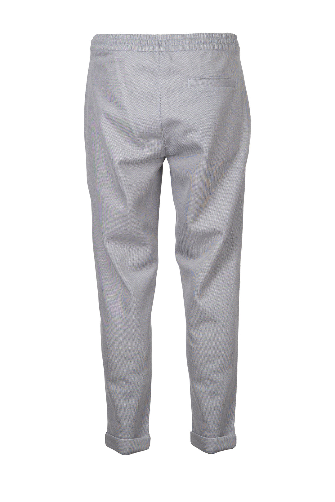Pantalone jogger uomo Coveri Collection in texure piquet con coulisse e tasche con cerniera sui fianchi