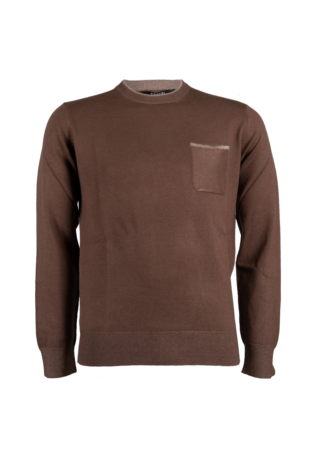 Pullover uomo Coveri Collection doppio girocollo con impuntura sul taschino