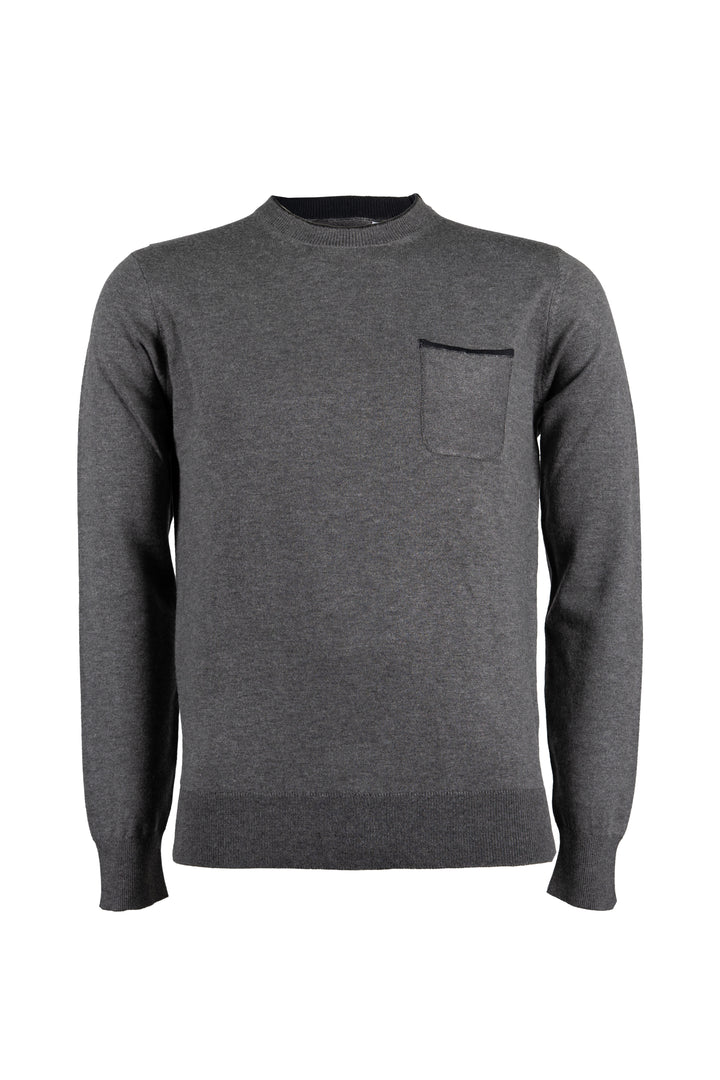 Pullover uomo Coveri Collection doppio girocollo con impuntura sul taschino