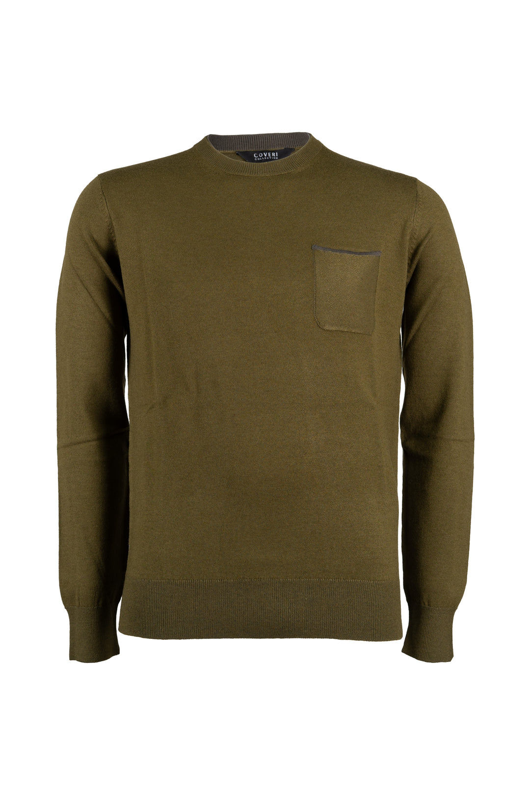 Pullover uomo Coveri Collection doppio girocollo con impuntura sul taschino