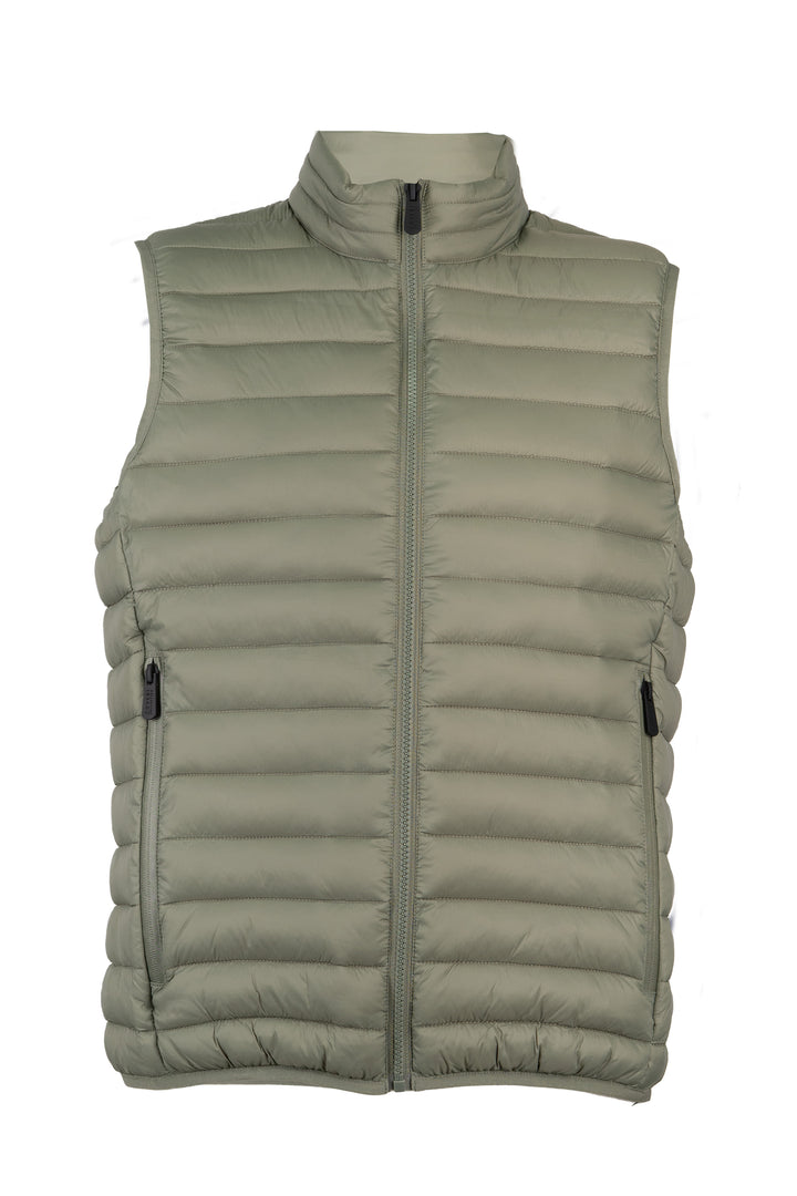 Gilet imbottito 100 gr full zip con interno in contrasto cromatico