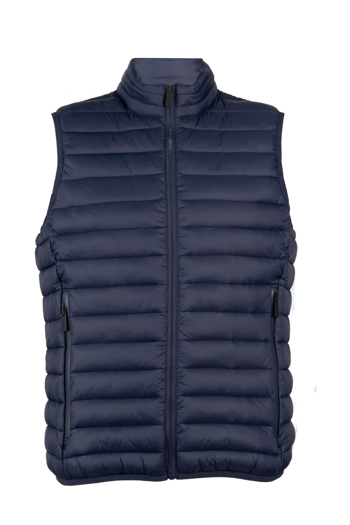 Gilet imbottito 100 gr full zip con interno in contrasto cromatico