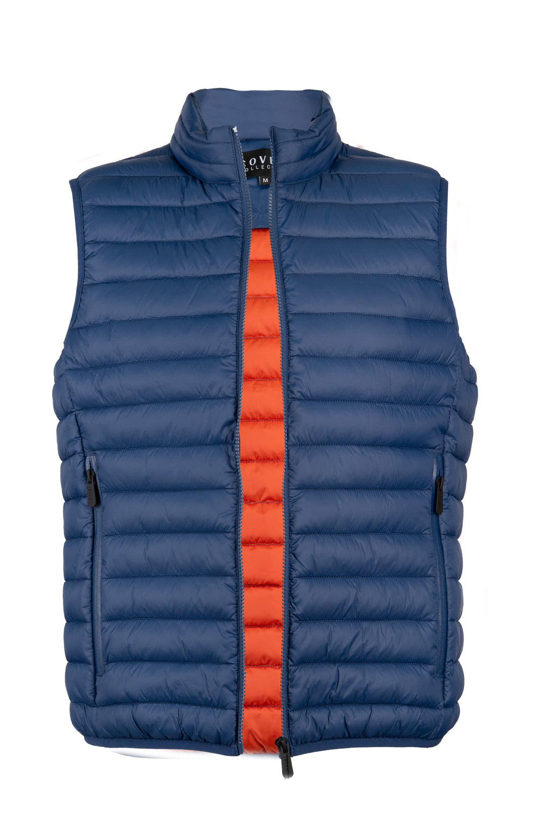 Gilet imbottito 100 gr full zip con interno in contrasto cromatico