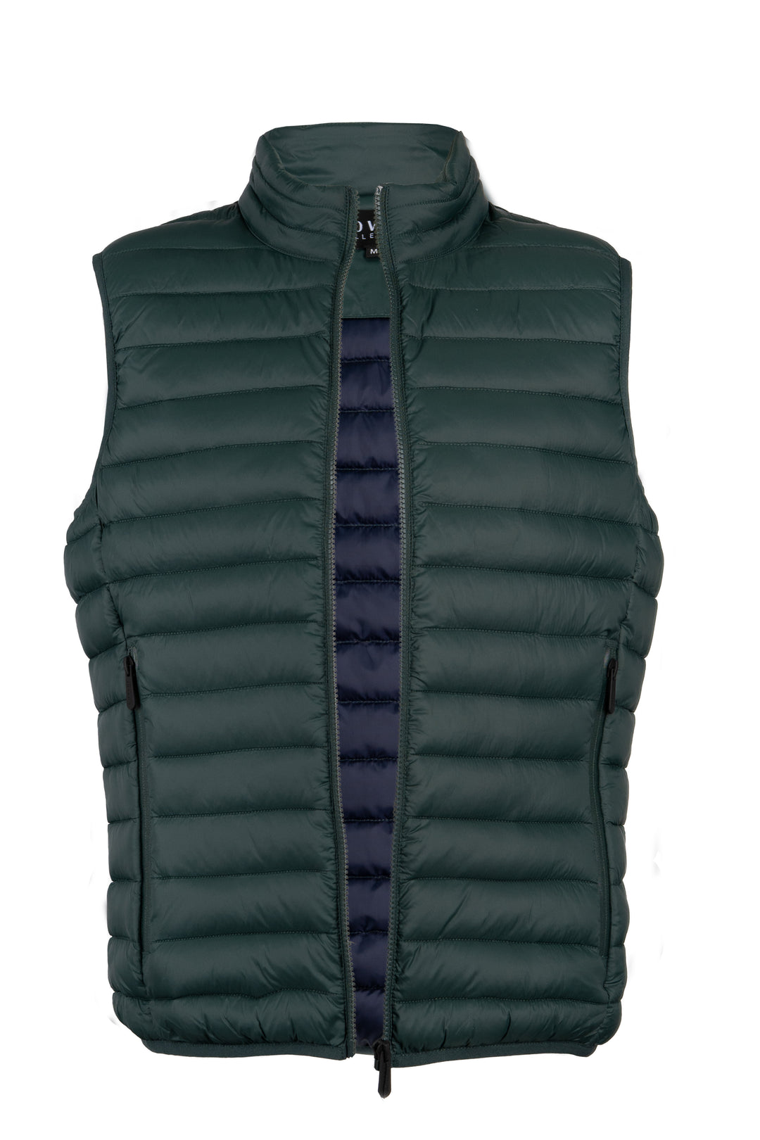 Gilet imbottito 100 gr full zip con interno in contrasto cromatico