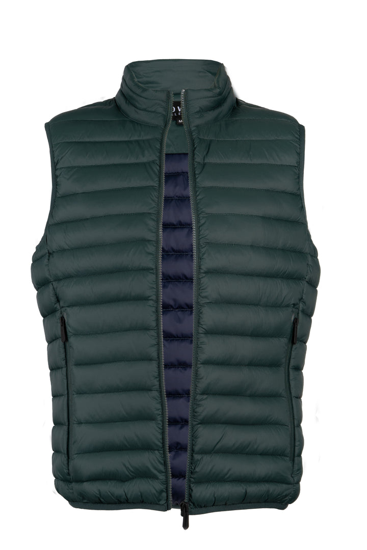 Gilet imbottito 100 gr full zip con interno in contrasto cromatico