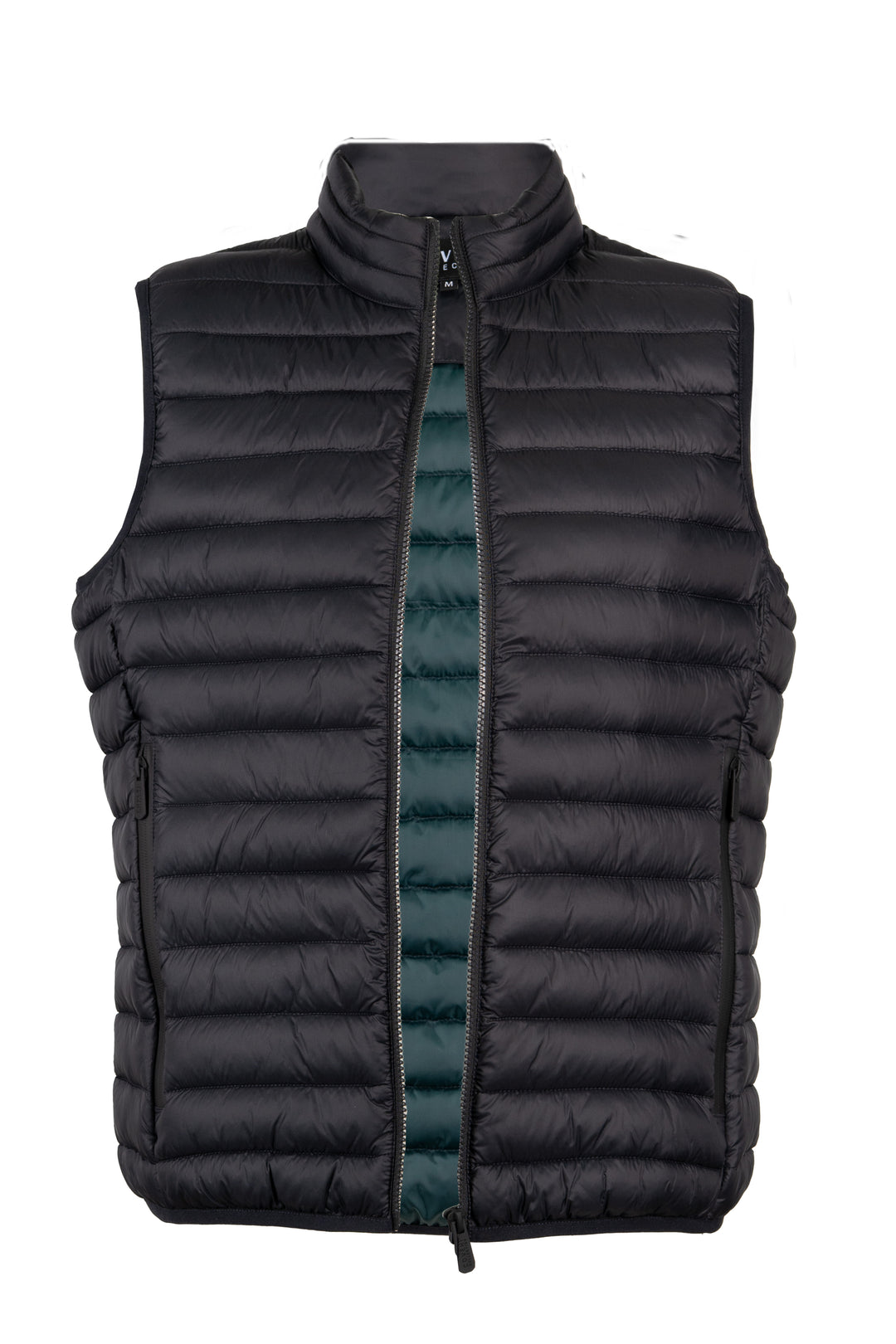 Gilet imbottito 100 gr full zip con interno in contrasto cromatico