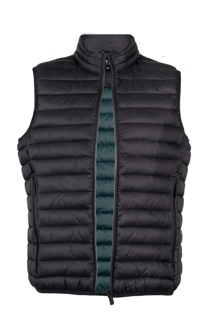 Gilet imbottito 100 gr full zip con interno in contrasto cromatico