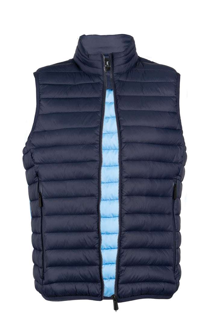 Gilet imbottito 100 gr full zip con interno in contrasto cromatico