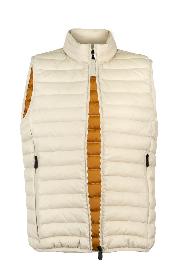 Gilet imbottito 100 gr full zip con interno in contrasto cromatico