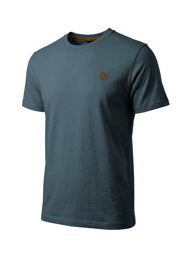 T-shirt uomo Coveri Collection manica corta con ricamo rosa dei venti sul cuore