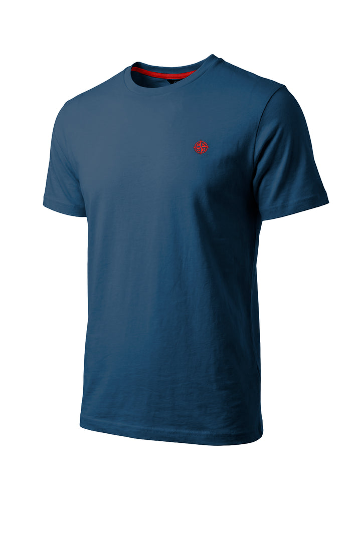 T-shirt uomo Coveri Collection manica corta con ricamo rosa dei venti sul cuore