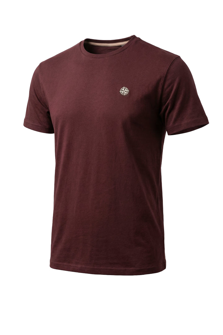 T-shirt uomo Coveri Collection manica corta con ricamo rosa dei venti sul cuore