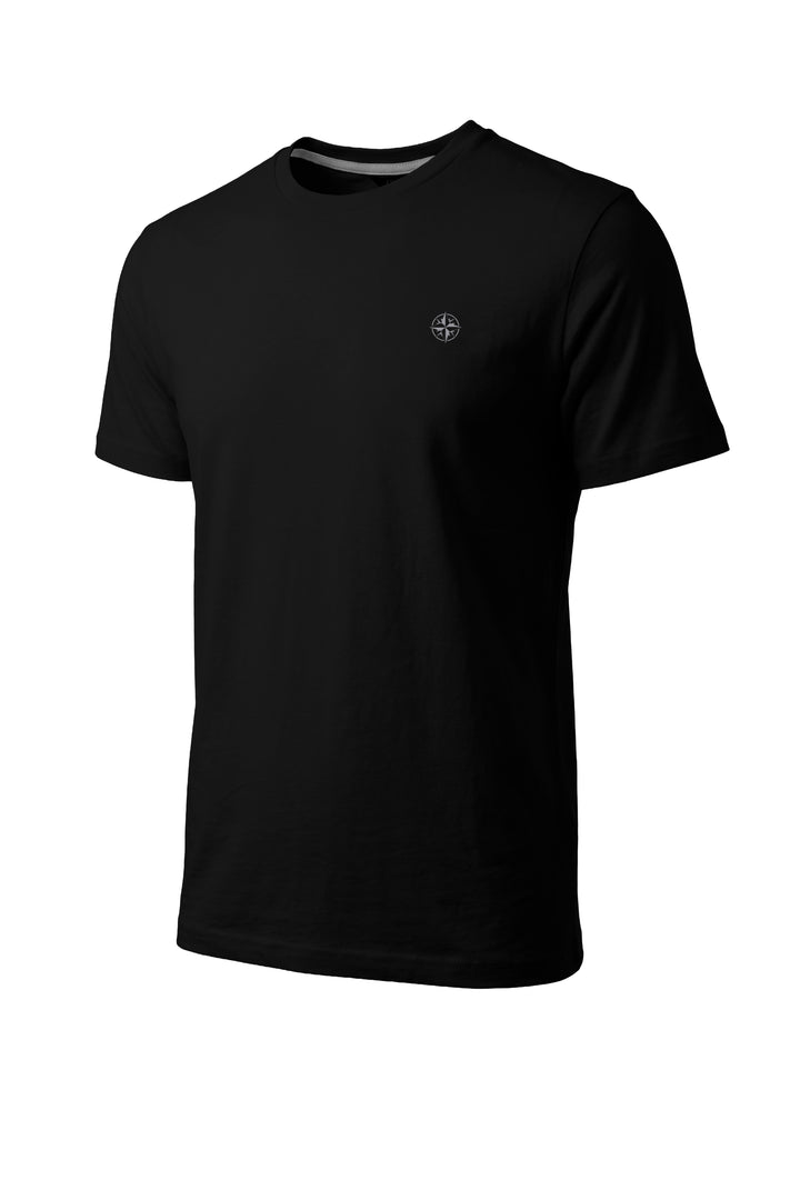 T-shirt uomo Coveri Collection manica corta con ricamo rosa dei venti sul cuore