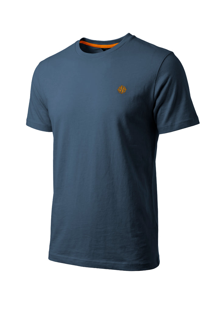 T-shirt uomo Coveri Collection manica corta con ricamo rosa dei venti sul cuore
