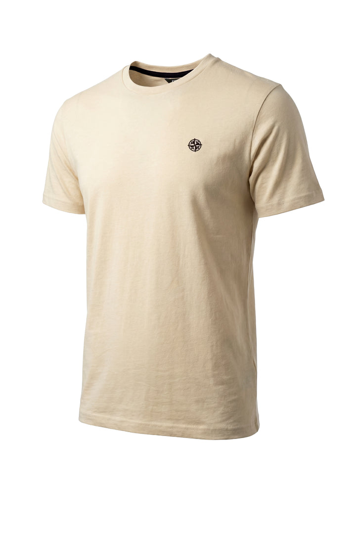 T-shirt uomo Coveri Collection manica corta con ricamo rosa dei venti sul cuore