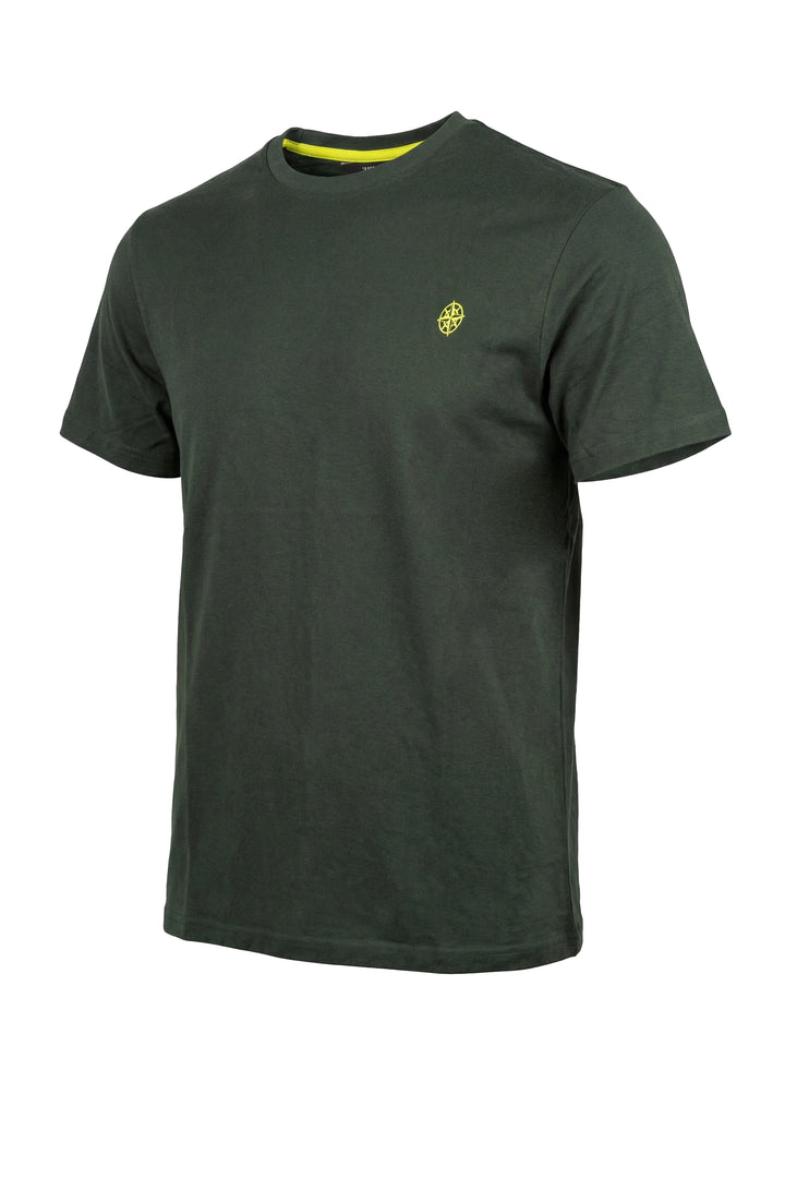 T-shirt uomo Coveri Collection manica corta con ricamo rosa dei venti sul cuore