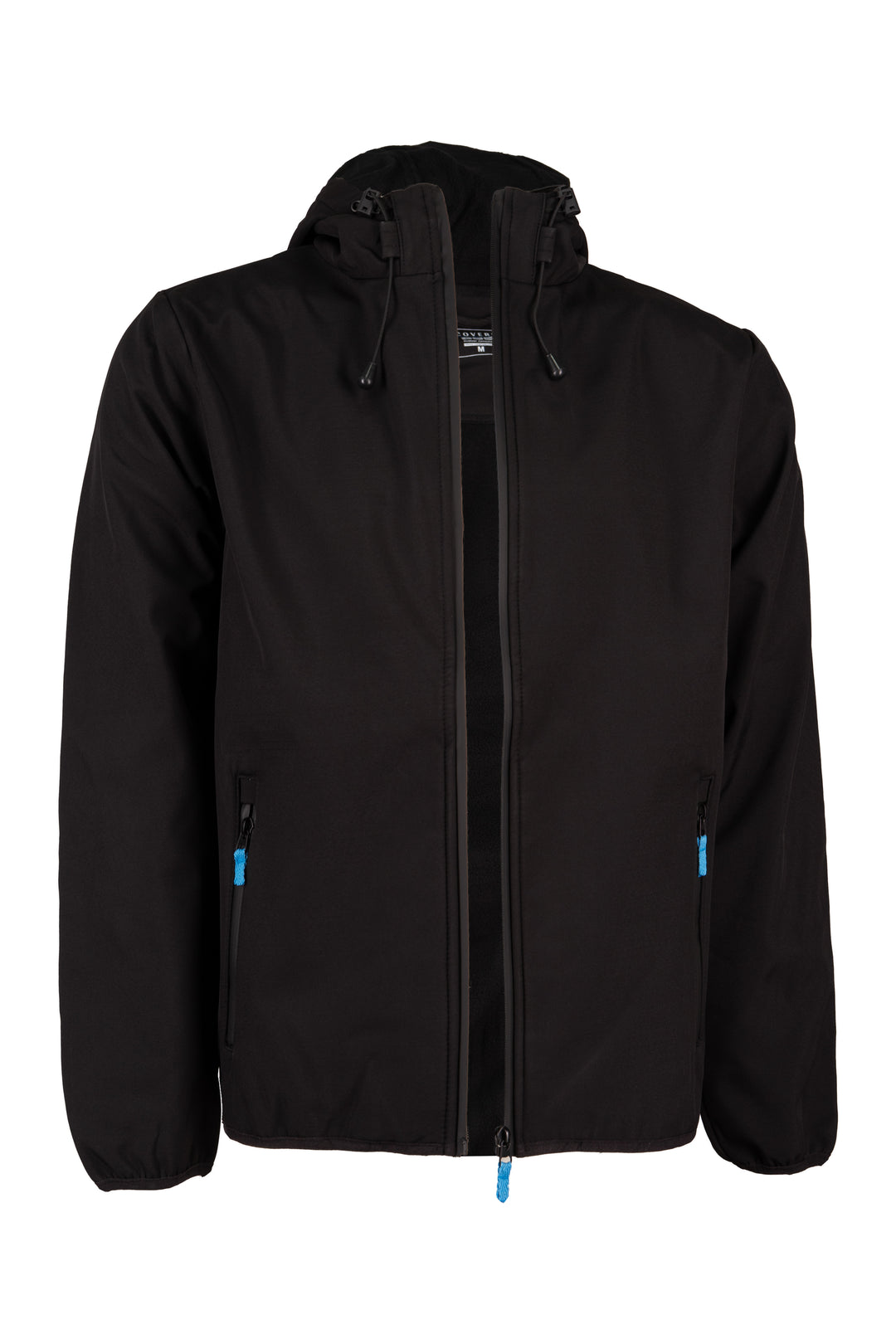 Giubbino uomo con cappuccio interamente foderato in pile con patch sulla manica