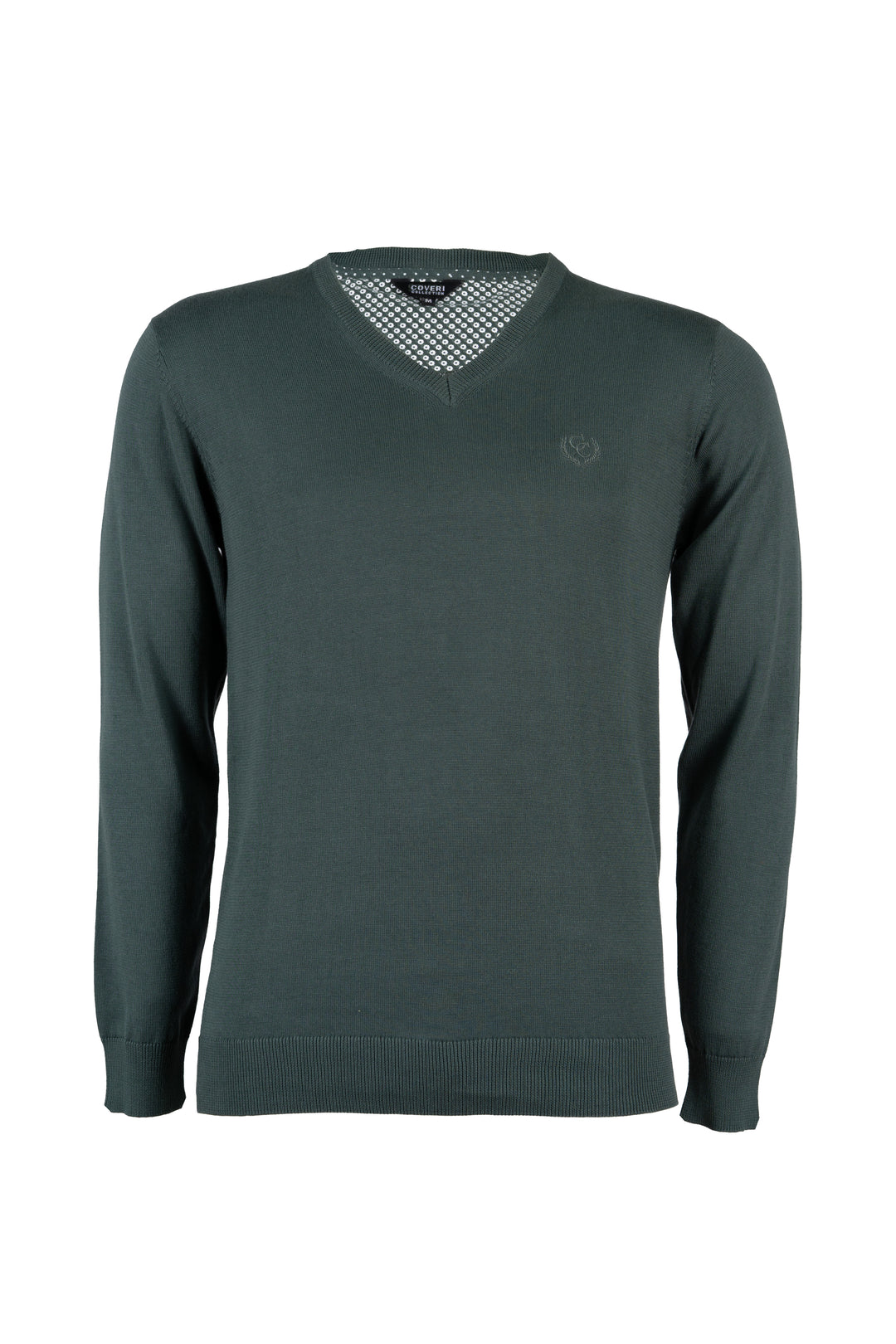 Pullover scollo a V uomo in puro cotone