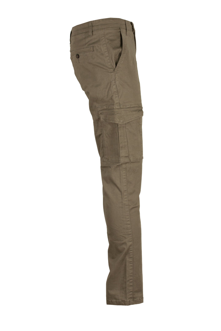 Pantalone tasca america con tasconi in twill elasticizzato