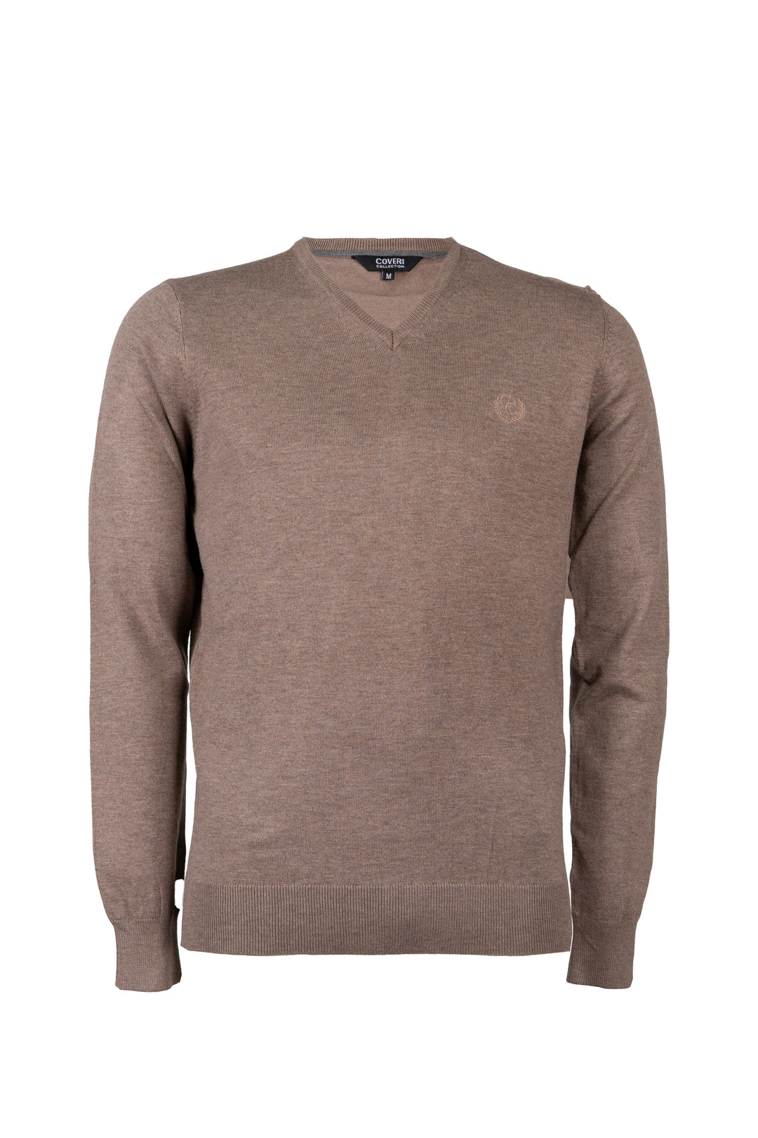 Pullover con scollo a V con logo ricamato ton sur ton sul petto