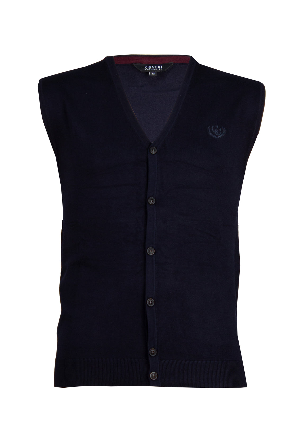 Gilet con bottoni ton sur ton e logo ricamato