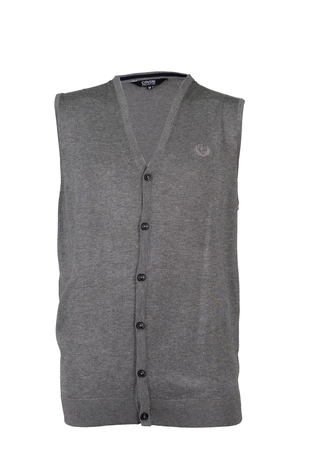 Gilet con bottoni ton sur ton e logo ricamato