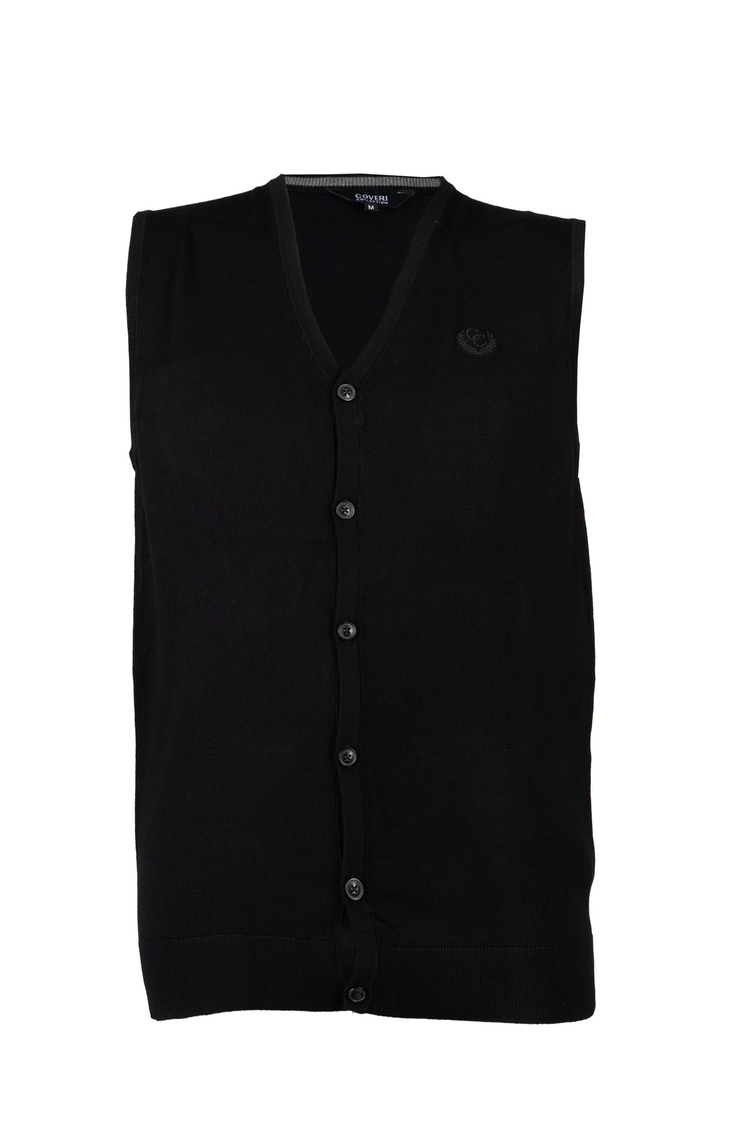 Gilet con bottoni ton sur ton e logo ricamato