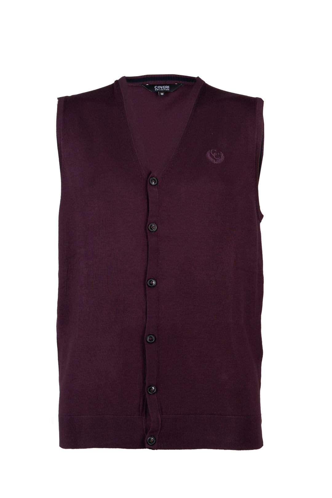 Gilet con bottoni ton sur ton e logo ricamato