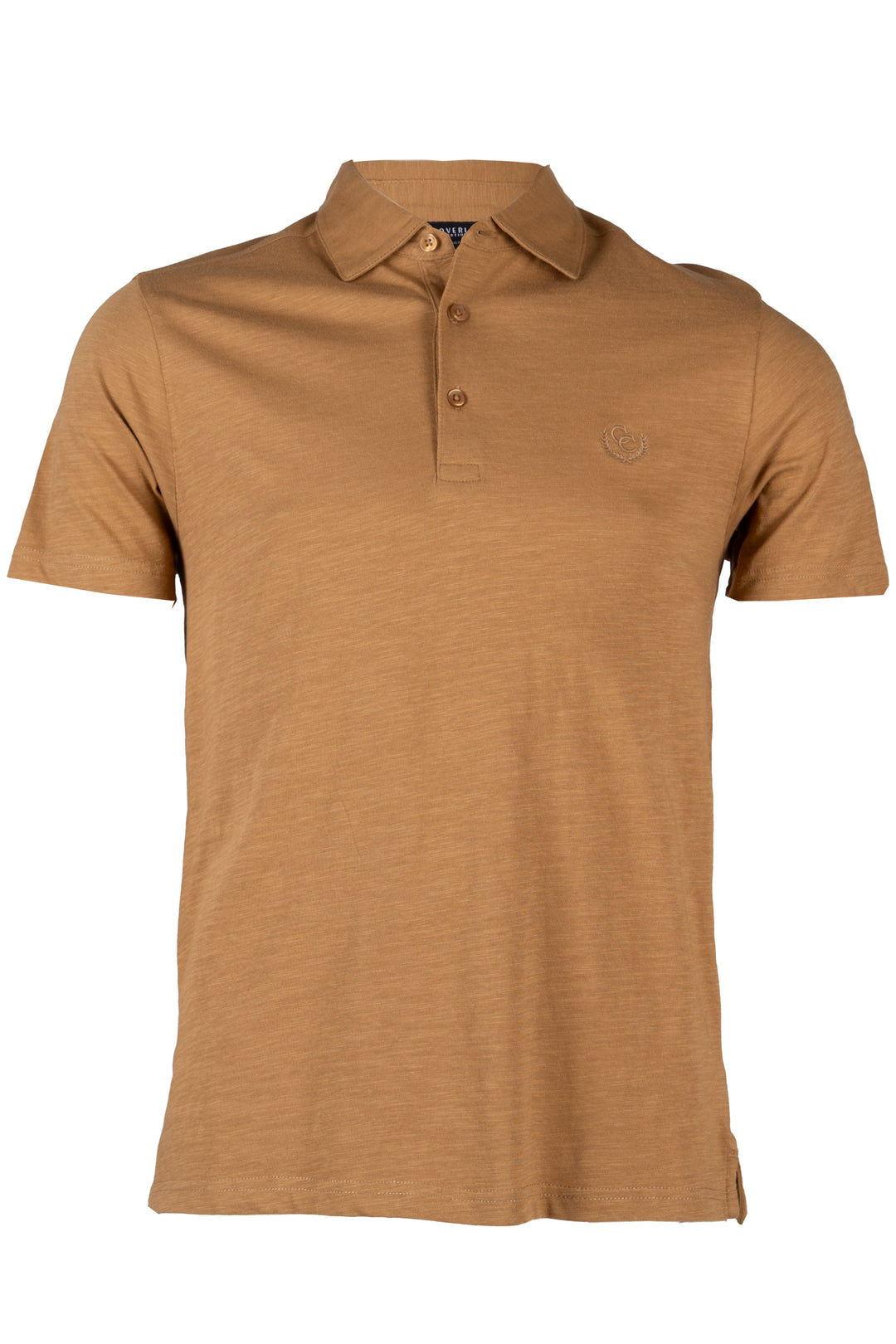 Polo manica corta con ricamo e tre bottoni