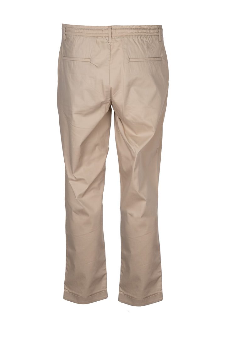 Pantalone uomo chino Coveri Collection in twill elasticizzato tech stretch con coulisse
