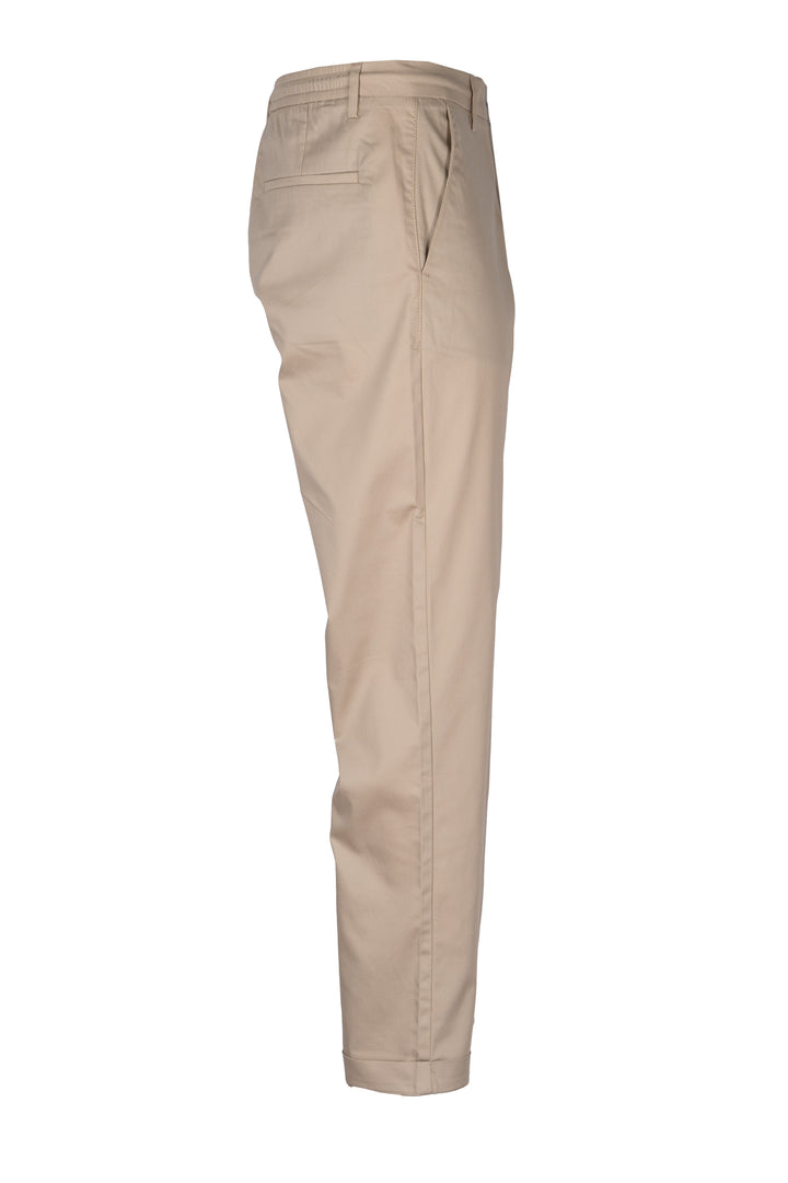 Pantalone uomo chino Coveri Collection in twill elasticizzato tech stretch con coulisse