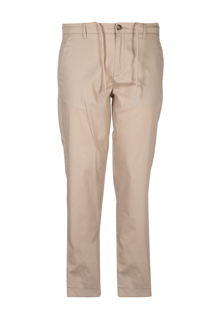 Pantalone uomo chino Coveri Collection in twill elasticizzato tech stretch con coulisse