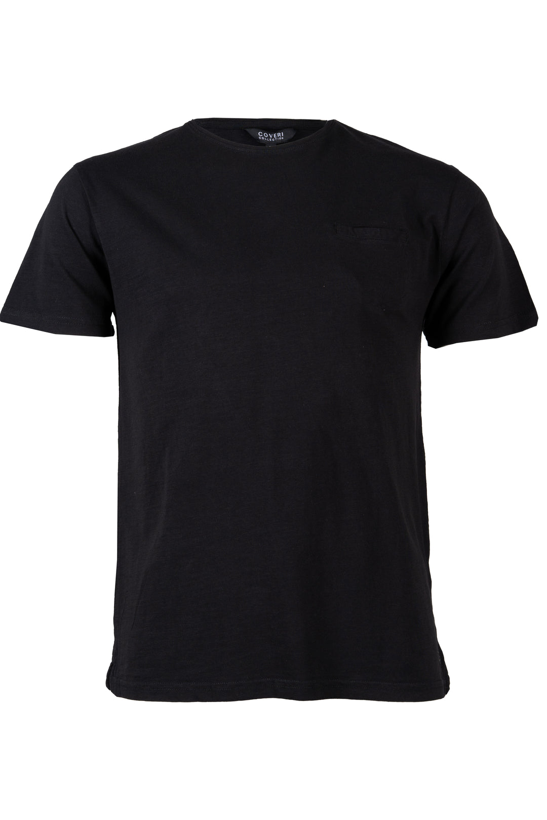 T-shirt girocollo Coveri Collection manica corta con taschino in cotone slub