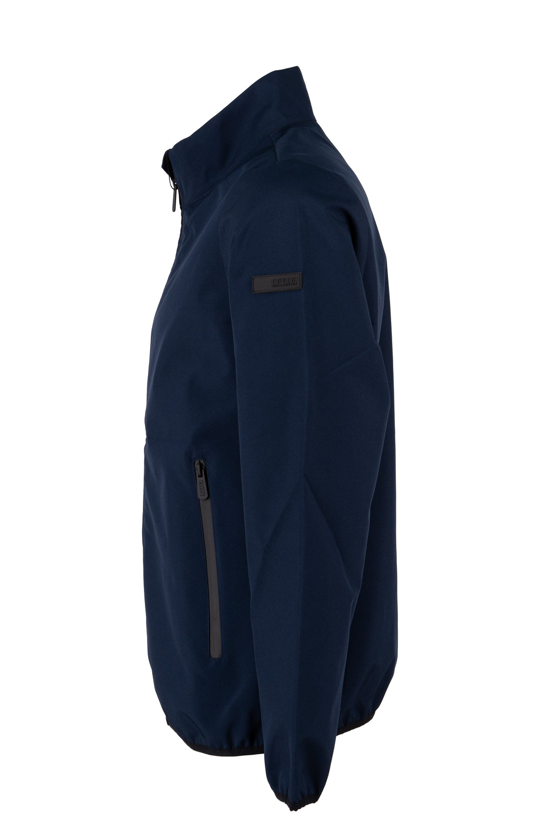 Giubbino uomo Coveri Collection in softshell con logo ton sur ton su spalla e tasche laterali