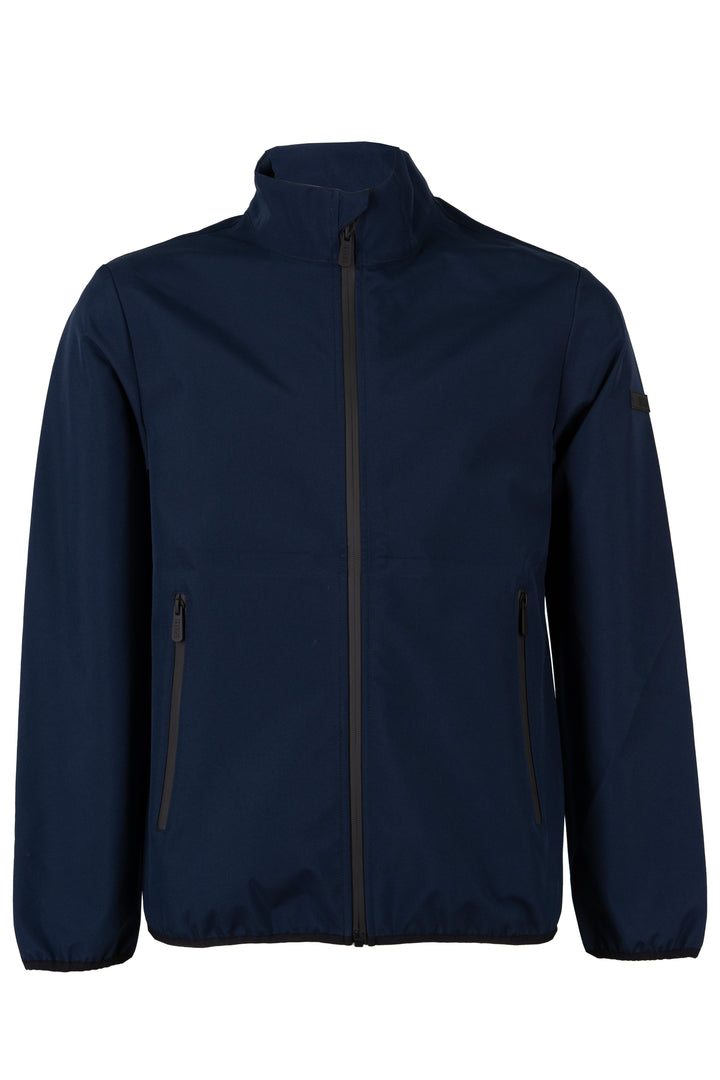 Giubbino uomo Coveri Collection in softshell con logo ton sur ton su spalla e tasche laterali