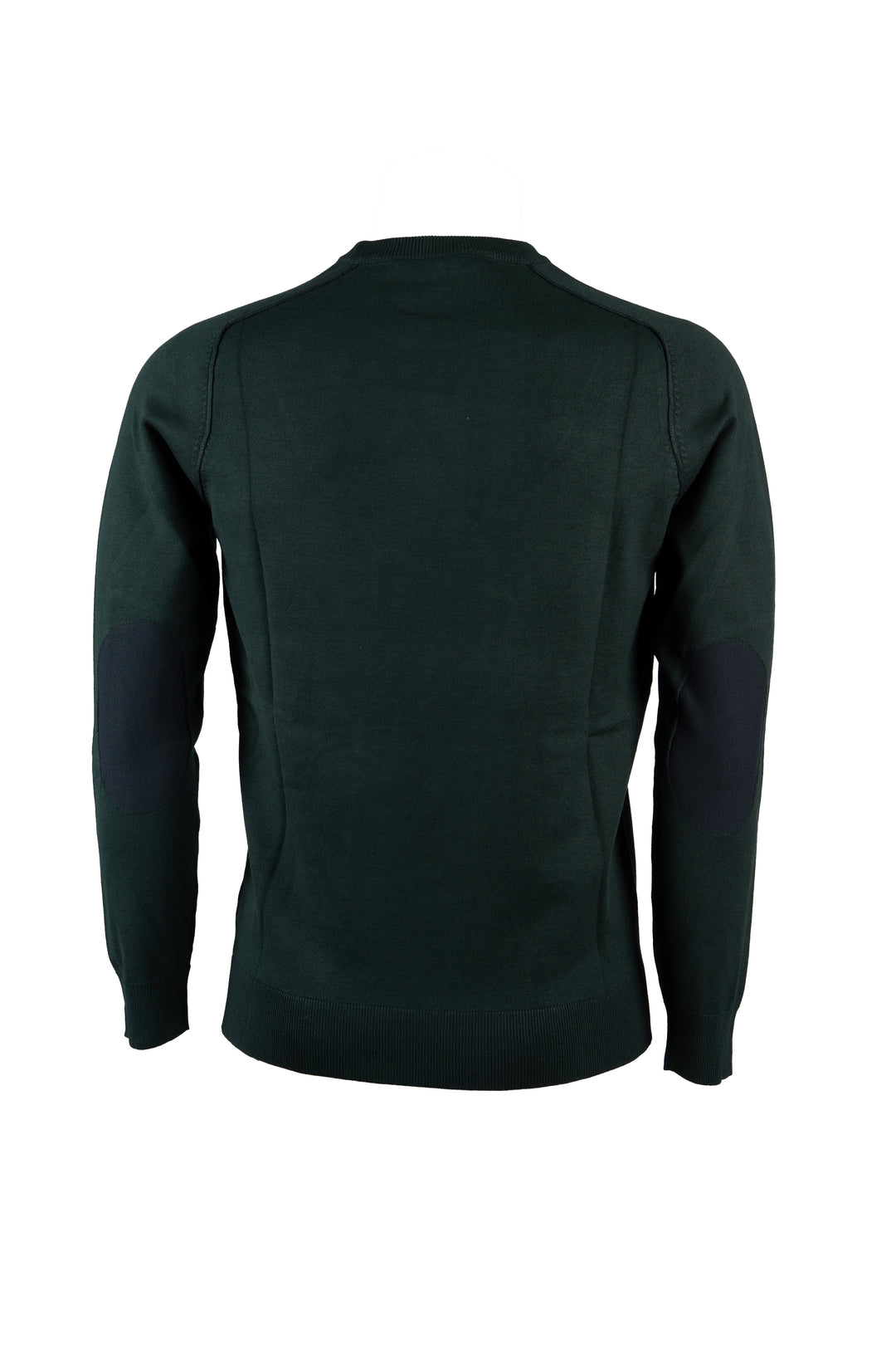 Pullover uomo Coveri Collection con girocollo e toppe ai gomiti in maglia vanisé