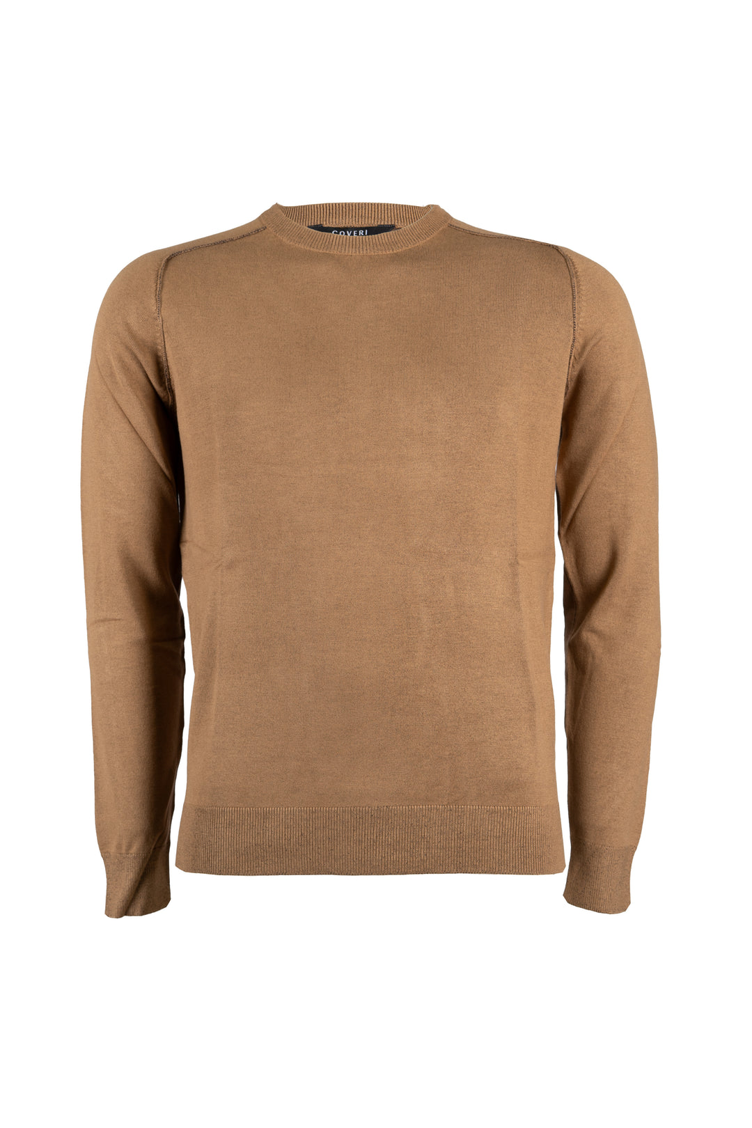 Pullover uomo Coveri Collection con girocollo e toppe ai gomiti in maglia vanisé