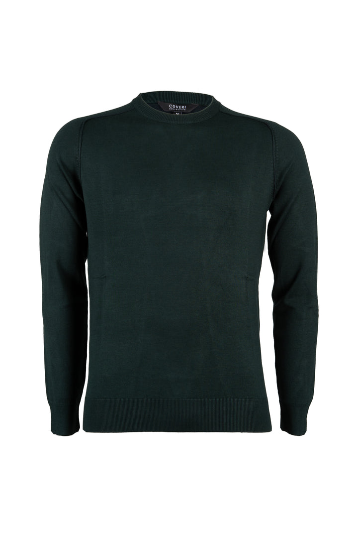 Pullover uomo Coveri Collection con girocollo e toppe ai gomiti in maglia vanisé