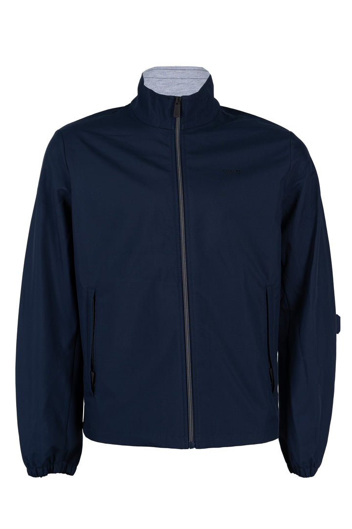 Giubbino uomo Coveri Collection soft shell foderato in tessuto grigio melange con tasche laterali