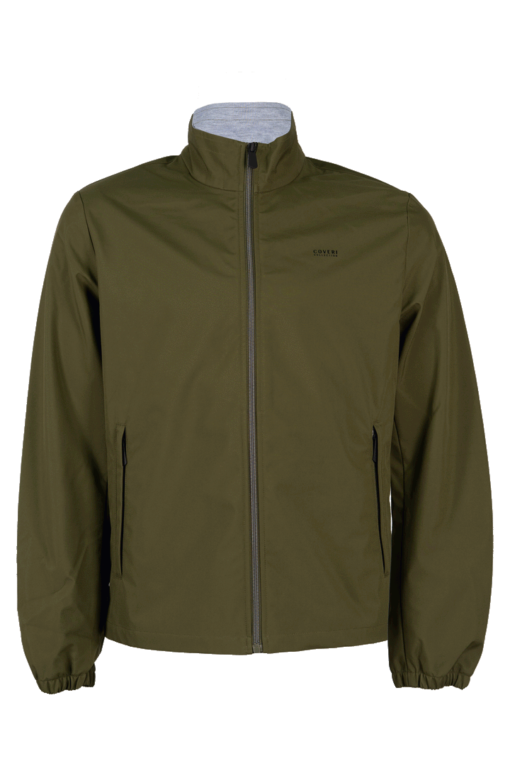 Giubbino uomo Coveri Collection soft shell foderato in tessuto grigio melange con tasche laterali