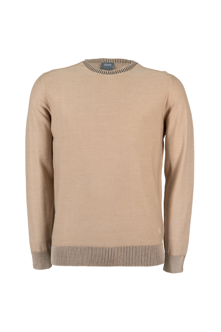 Maglia uomo girocollo Coveri Collection in cotone stone wash