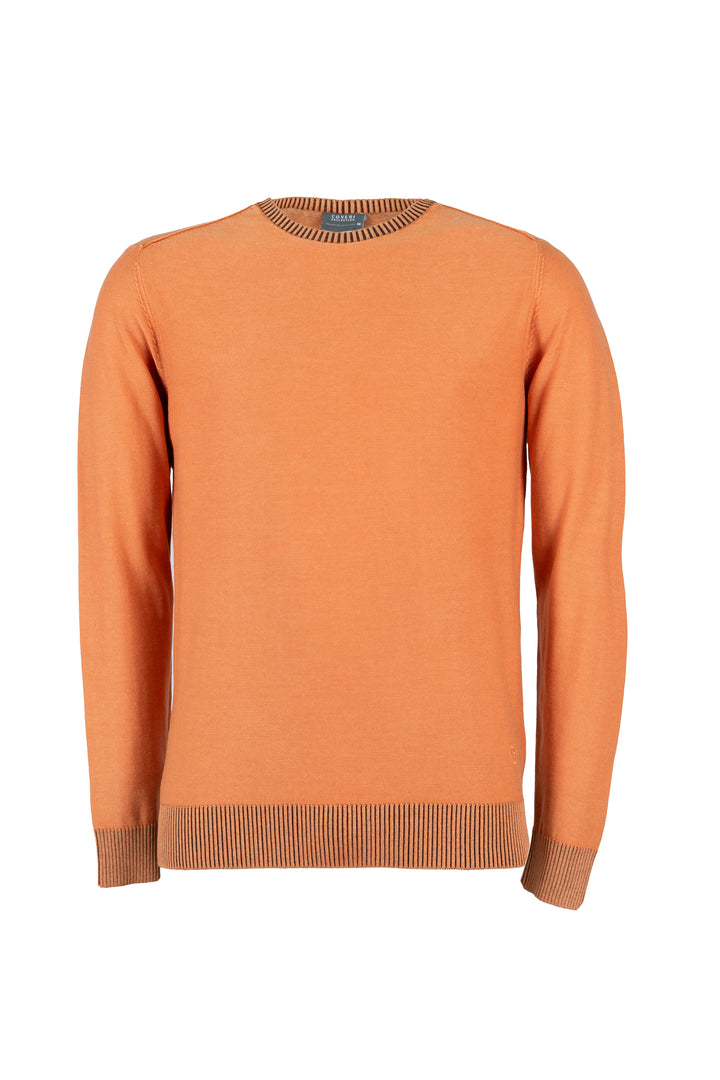 Maglia uomo girocollo Coveri Collection in cotone stone wash