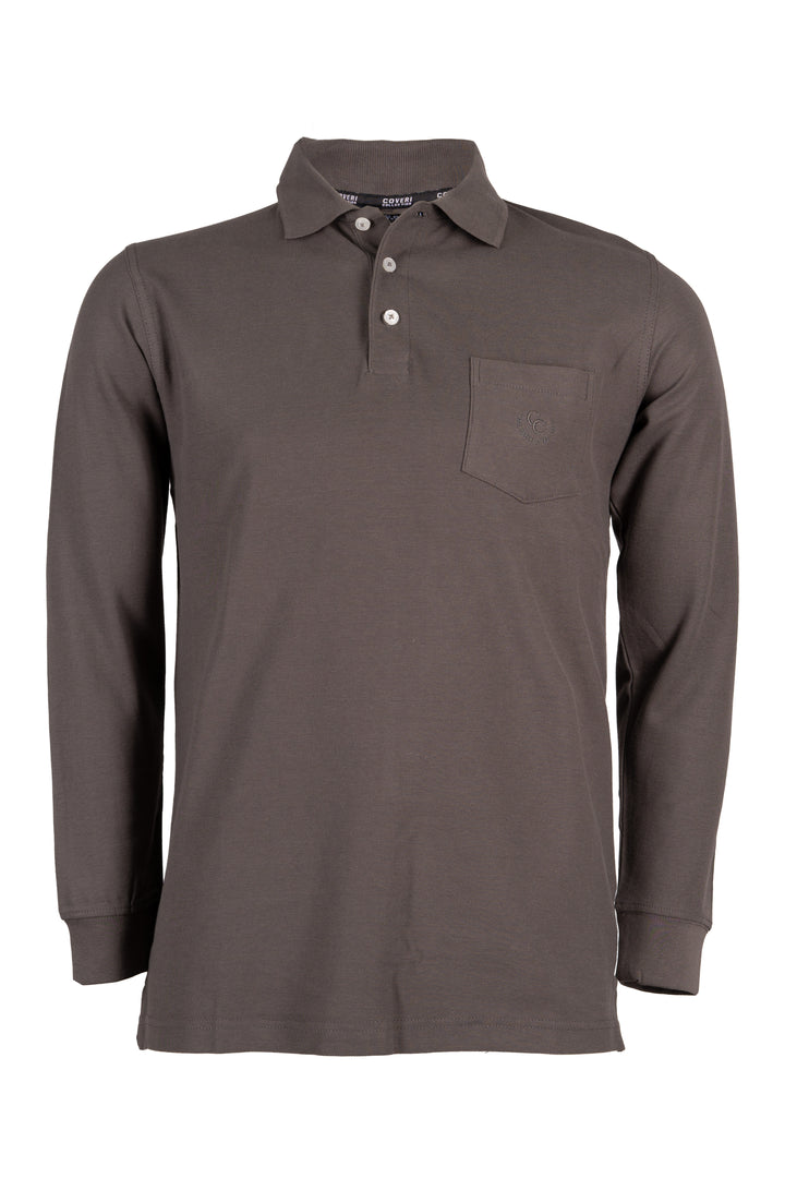 Polo Coveri manica lunga in tinta unita - Regular fit