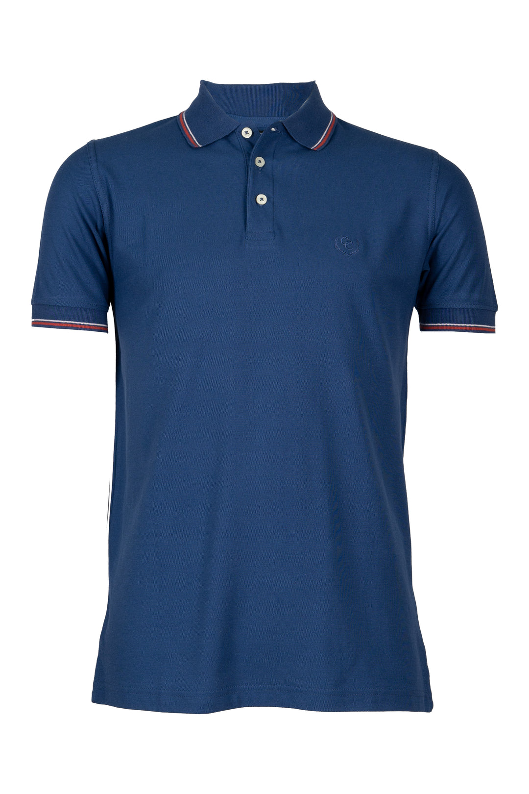 Polo uomo Coveri Collection manica corta in cotone piquet con bordini in contrasto cromatico e logo ricamato sul cuore