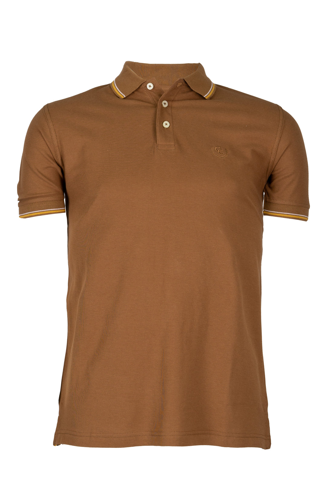 Polo uomo Coveri Collection manica corta in cotone piquet con bordini in contrasto cromatico e logo ricamato sul cuore