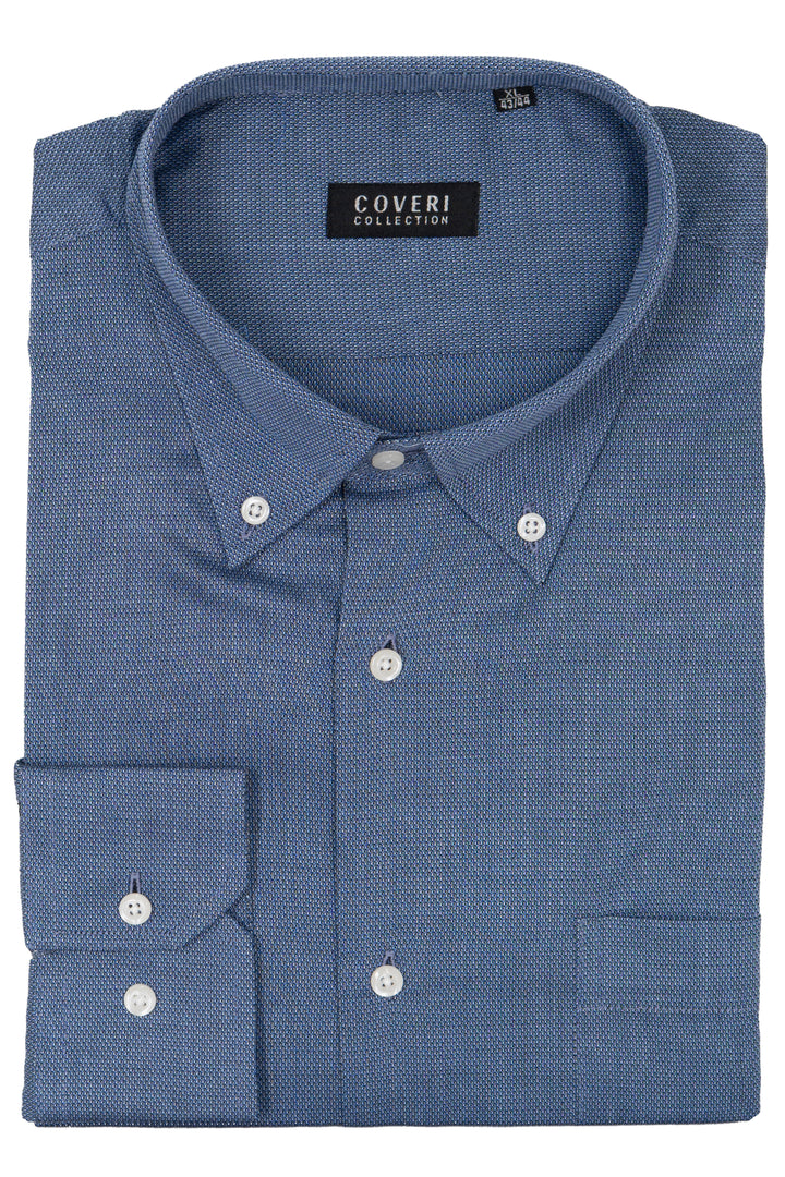 Camicia Coveri Collection button down in puro cotone operato
