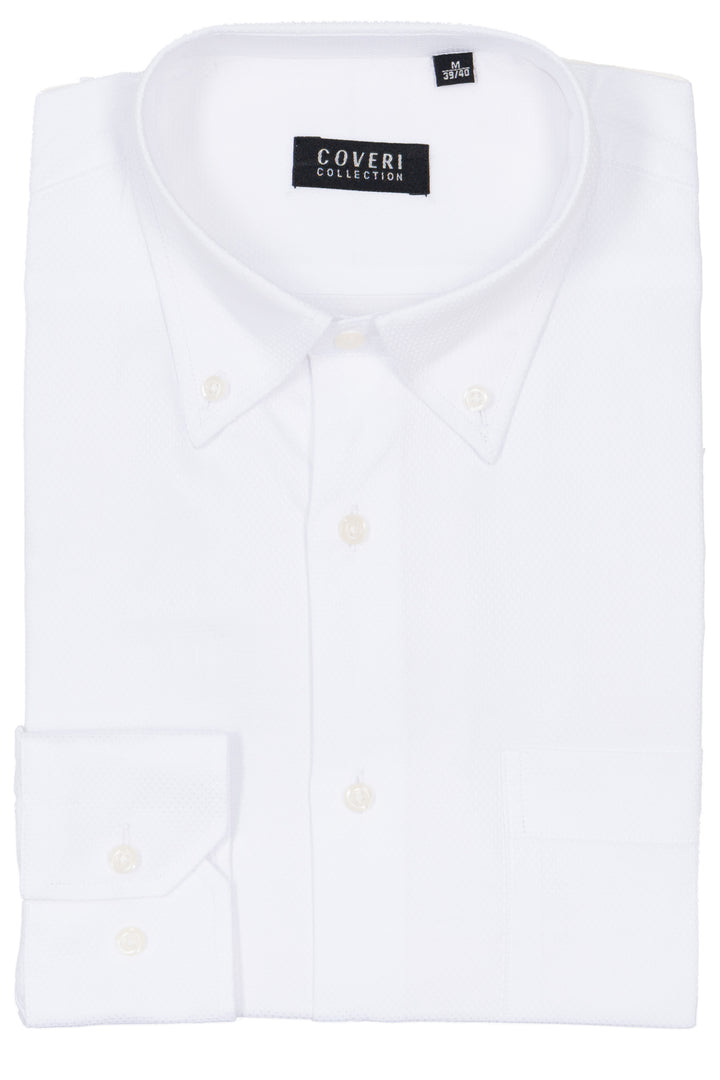 Camicia Coveri Collection button down in puro cotone operato