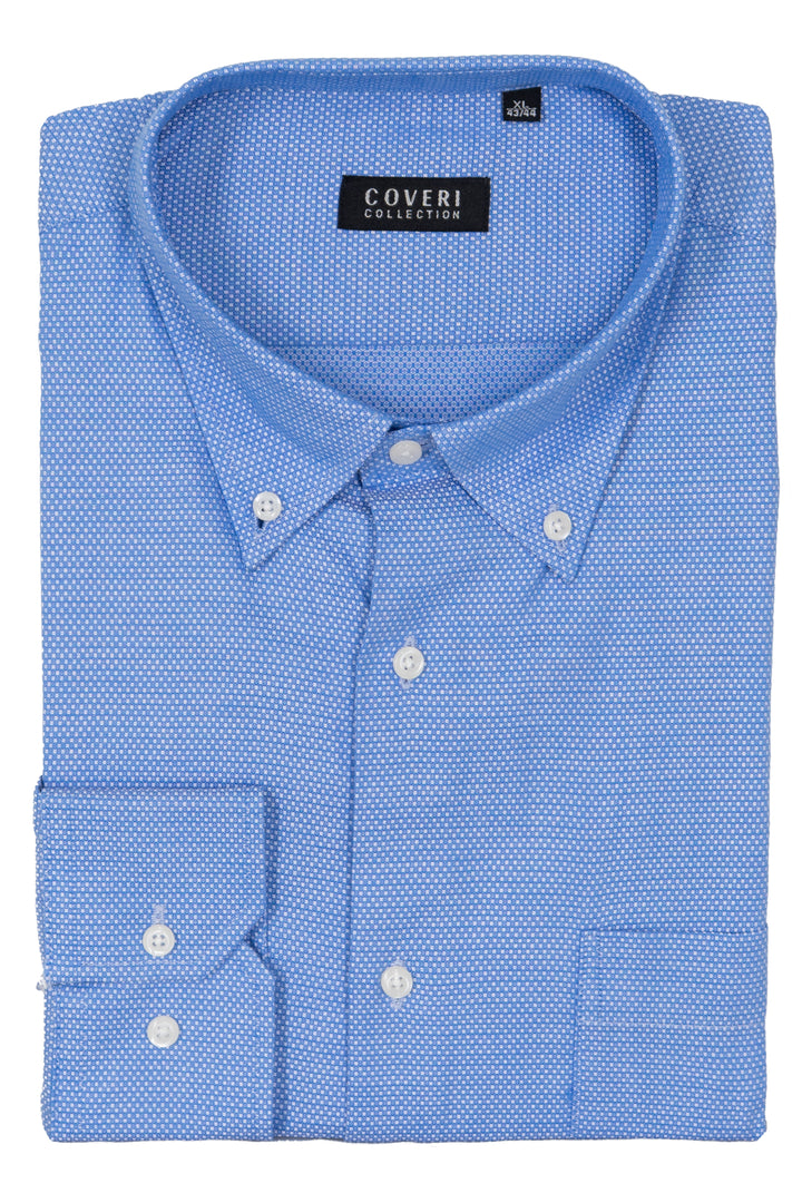 Camicia Coveri Collection button down in puro cotone operato